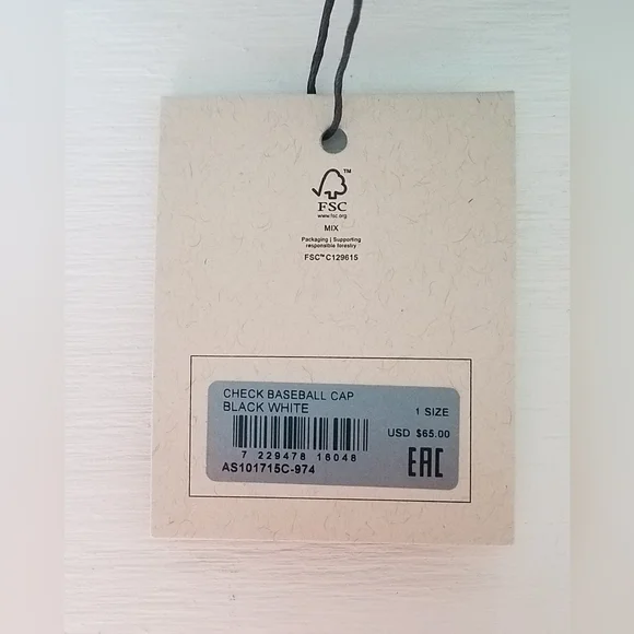 All Saints Flannel Check Baseball Cap - Picture 6 of 11